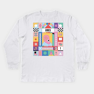 Aries P R S I t shirt Kids Long Sleeve T-Shirt